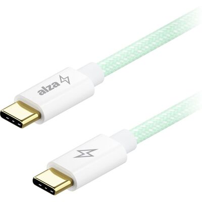 AlzaPower CompactCore USB-C to USB-C 2.0, 100 W, 2 m – svetlozelený AlzaPower CompactCore USB-C to USB-C 2.0, 100 W, 2 m – svetlozelený