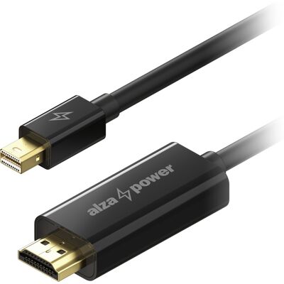 AlzaPower Core MiniDisplayPort na HDMI 4 K 2 m čierny AlzaPower Core MiniDisplayPort na HDMI 4 K 2 m čierny