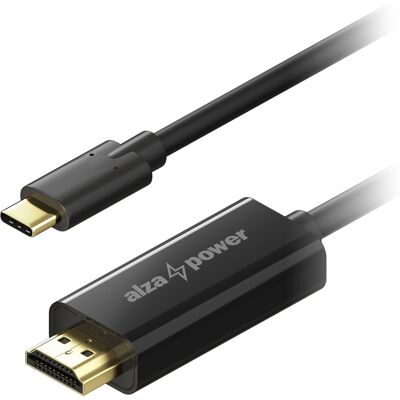 AlzaPower Core USB-C na HDMI 4K 3 m čierny AlzaPower Core USB-C na HDMI 4K 3 m čierny