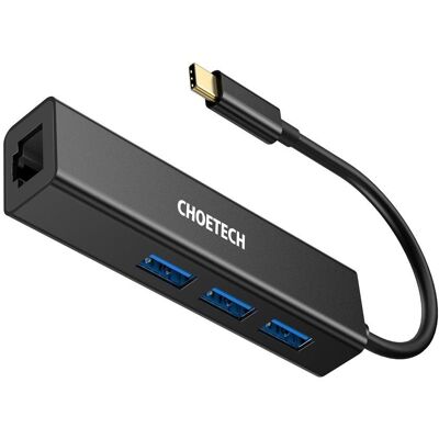 ChoeTech 4-in-1 USB-C to RJ45 GLAN Adapter ChoeTech 4-in-1 USB-C to RJ45 GLAN Adapter