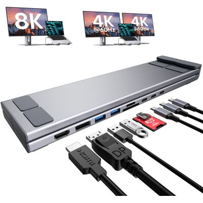 Choetech 9 v 1 HUB nastaviteľný stojan Choetech 9 v 1 HUB nastaviteľný stojan