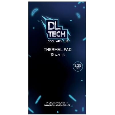 DLTech Thermal Pad 90 × 50 × 2,25 mm 15 W/mK DLTech Thermal Pad 90 × 50 × 2,25 mm 15 W/mK
