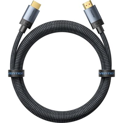 Vention Fabric Braided HDMI-A Male to Male HD Cable 16K 1 m Gray Vention Fabric Braided HDMI-A Male to Male HD Cable 16K 1 m Gray