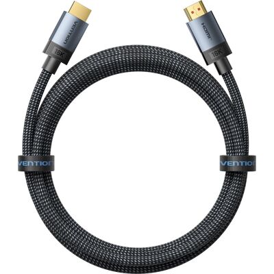 Vention Fabric Braided HDMI-A Male to Male HD Cable 16K 1,5 m Gray Vention Fabric Braided HDMI-A Male to Male HD Cable 16K 1,5 m Gray