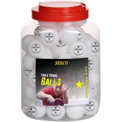 SEDCO Loptičky na stolný tenis for TRAINING 1* CELL FREE 60 ks – dóza biela SEDCO Loptičky na stolný tenis for TRAINING 1* CELL FREE 60 ks – dóza biela