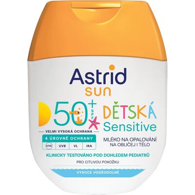 ASTRID SUN Detské mlieko na opaľovanie Sensitive SPF 50+ 60 ml ASTRID SUN Detské mlieko na opaľovanie Sensitive SPF 50+ 60 ml