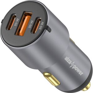 AlzaPower Car Charger P550 USB + USB-C Power Delivery sivá AlzaPower Car Charger P550 USB + USB-C Power Delivery sivá