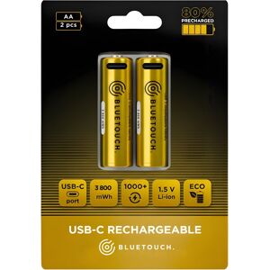 BlueTouch USB-C nabíjacia batéria, typ AA, 4 100 mWh, 2 ks BlueTouch USB-C nabíjacia batéria, typ AA, 4 100 mWh, 2 ks