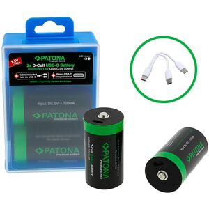 PATONA PREMIUM LR20 (D) 4000 mAh, s USB-C nabíjaním, 2 ks v balení PATONA PREMIUM LR20 (D) 4000 mAh, s USB-C nabíjaním, 2 ks v balení