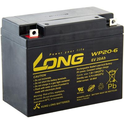 LONG batéria 6 V 20 Ah F3 (WP20-6) LONG batéria 6 V 20 Ah F3 (WP20-6)