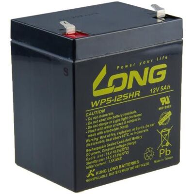 Long 12 V 5 Ah olovený akumulátor HighRate F1 (WP5-12SHR F1) Long 12 V 5 Ah olovený akumulátor HighRate F1 (WP5-12SHR F1)