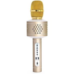 Teddies Mikrofón karaoke Bluetooth zlatý Teddies Mikrofón karaoke Bluetooth zlatý