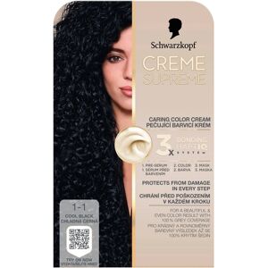 Schwarzkopf Creme Supreme 1-1 Chladná čierna 60 ml Schwarzkopf Creme Supreme 1-1 Chladná čierna 60 ml