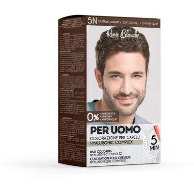 RENÉE BLANCHE Per Uomo Coloring Cream Kit 5N svetlo hnedá 100 ml RENÉE BLANCHE Per Uomo Coloring Cream Kit 5N svetlo hnedá 100 ml