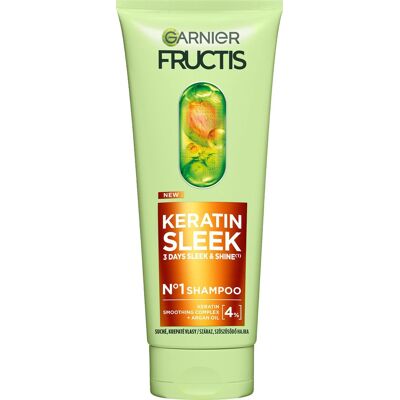 GARNIER Fructis Keratín Sleek šampón na suché a krepovité vlasy, 200 ml GARNIER Fructis Keratín Sleek šampón na suché a krepovité vlasy, 200 ml