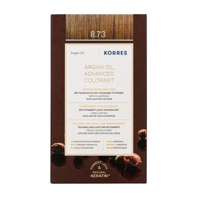 KORRES Argan Oil Advanced Colorant 8.73 Golden Caramel KORRES Argan Oil Advanced Colorant 8.73 Golden Caramel