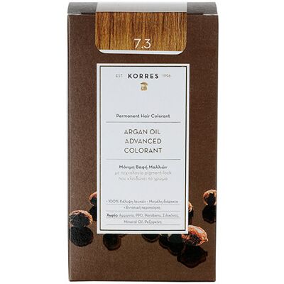 KORRES Argan Oil Advanced Colorant 7.3 Golden/Honey Blonde KORRES Argan Oil Advanced Colorant 7.3 Golden/Honey Blonde