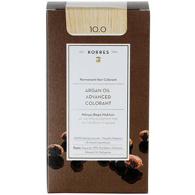 KORRES Argan Oil Advanced Colorant 10.00 Platinum Blonde KORRES Argan Oil Advanced Colorant 10.00 Platinum Blonde