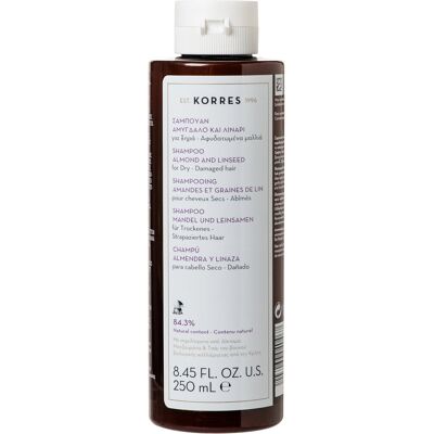 Korres Almond + Linseed Shampoo For Dry/Damaged Hair 250 ml Korres Almond + Linseed Shampoo For Dry/Damaged Hair 250 ml