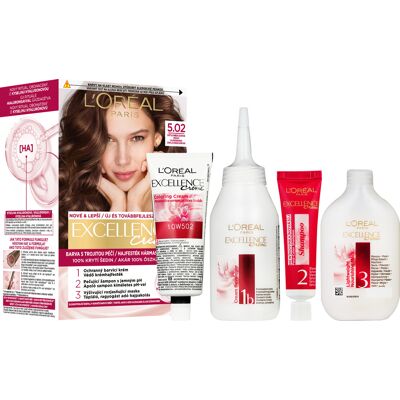 L'Oréal Paris ĽORÉAL PARIS Excellence 5.02 Svetlá hnedá dúhová 192 ml L'Oréal Paris ĽORÉAL PARIS Excellence 5.02 Svetlá hnedá dúhová 192 ml