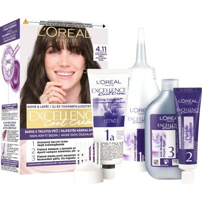 L'Oréal Paris ĽORÉAL PARIS Excellence Cool Creme 4.11 Ultra popolavá hnedá L'Oréal Paris ĽORÉAL PARIS Excellence Cool Creme 4.11 Ultra popolavá hnedá
