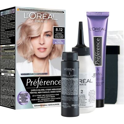 L'Oréal Paris ĽORÉAL PARIS Préférence 8.12 Alaska Studená svetlá blond L'Oréal Paris ĽORÉAL PARIS Préférence 8.12 Alaska Studená svetlá blond