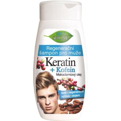 BIONE COSMETICS Bio Keratín + Kofeín pre mužov Regeneračný výživný šampón 260 ml BIONE COSMETICS Bio Keratín + Kofeín pre mužov Regeneračný výživný šampón 260 ml