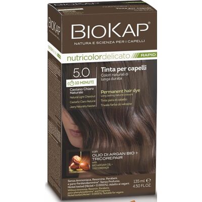 BIOKAP Delicato Rapid Farba na vlasy – 5.0 Gaštanová svetlá prírodná 135 ml BIOKAP Delicato Rapid Farba na vlasy – 5.0 Gaštanová svetlá prírodná 135 ml
