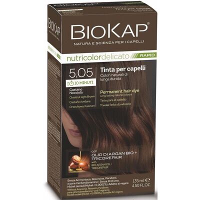 BIOKAP Delicato Rapid Farba na vlasy – 5.05 Gaštanovo-oriešková 135 ml BIOKAP Delicato Rapid Farba na vlasy – 5.05 Gaštanovo-oriešková 135 ml
