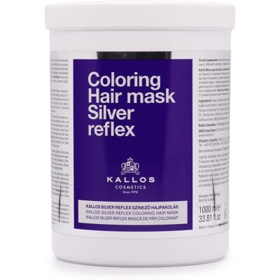 KALLOS Coloring Hair Mask Silver Reflex 1000 ml KALLOS Coloring Hair Mask Silver Reflex 1000 ml