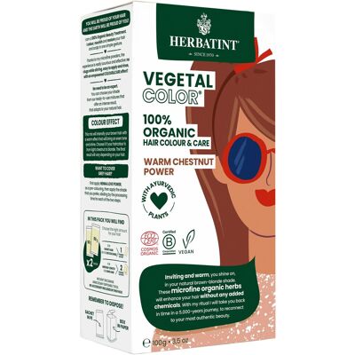HERBATINT Vegetal Colour Bio Rastlinná farba na vlasy Warm Chestnut Power HERBATINT Vegetal Colour Bio Rastlinná farba na vlasy Warm Chestnut Power