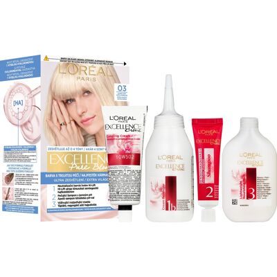 L'Oréal Paris Excellence Pure Blonde 03 Ultra svetlá popolavá blond L'Oréal Paris Excellence Pure Blonde 03 Ultra svetlá popolavá blond