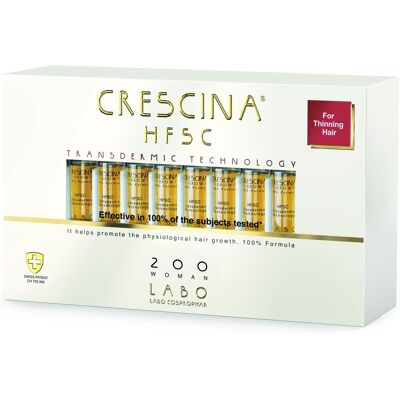 CRESCINA Transdermic starostlivosť na podporu rastu vlasov pre ženy (stupeň 200) 20× 3,5 ml CRESCINA Transdermic starostlivosť na podporu rastu vlasov pre ženy (stupeň 200) 20× 3,5 ml