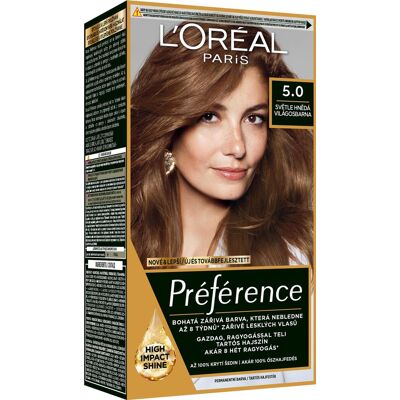 L'ORÉAL PARIS Préférence 5.0 Svetlo hnedá, 60 + 60 + 54 m L'ORÉAL PARIS Préférence 5.0 Svetlo hnedá, 60 + 60 + 54 m