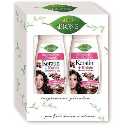BIONE COSMETICS Darčeková súprava Keratín + Kofeín 520 ml BIONE COSMETICS Darčeková súprava Keratín + Kofeín 520 ml