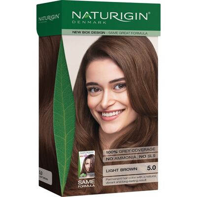 Prírodné svetlo-hnedá farba na vlasy – NATURIGIN Light Brown 5.0 Prírodné svetlo-hnedá farba na vlasy – NATURIGIN Light Brown 5.0