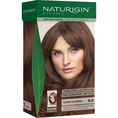 Prírodná tmavá blond farba na vlasy s teplým odleskom – NATURIGIN Dark Blonde 6.0 Prírodná tmavá blond farba na vlasy s teplým odleskom – NATURIGIN Dark Blonde 6.0