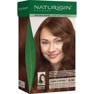 Prírodná medená farba na vlasy s červeným odleskom – NATURIGIN Dark Copper 6.34 Prírodná medená farba na vlasy s červeným odleskom – NATURIGIN Dark Copper 6.34
