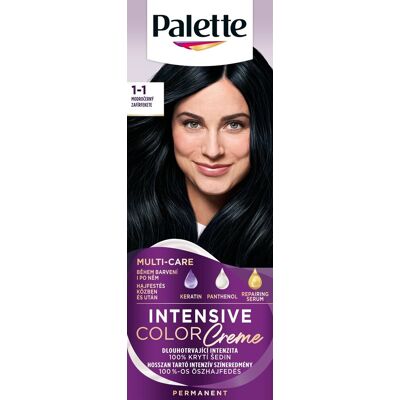SCHWARZKOPF PALETTE Intensive Color Cream 1-1 (C1), modročierna SCHWARZKOPF PALETTE Intensive Color Cream 1-1 (C1), modročierna