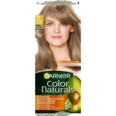 GARNIER Color Naturals permanentná farba na vlasy 7,1 Prirodzená popolavá blond, 60 + 40 + 12 ml GARNIER Color Naturals permanentná farba na vlasy 7,1 Prirodzená popolavá blond, 60 + 40 + 12 ml