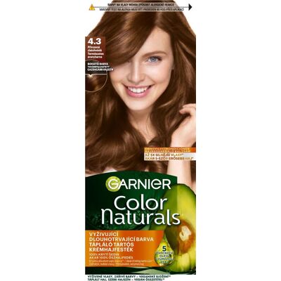 GARNIER Color Naturals permanentná farba na vlasy 4,3 Prirodzená zlatohnedá, 60 + 40 + 12 ml GARNIER Color Naturals permanentná farba na vlasy 4,3 Prirodzená zlatohnedá, 60 + 40 + 12 ml