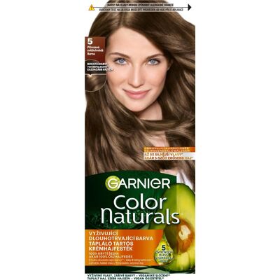 GARNIER Color Naturals permanentná farba na vlasy 5 Prirodzená svetlo hnedá, 60 + 40 + 12 ml GARNIER Color Naturals permanentná farba na vlasy 5 Prirodzená svetlo hnedá, 60 + 40 + 12 ml