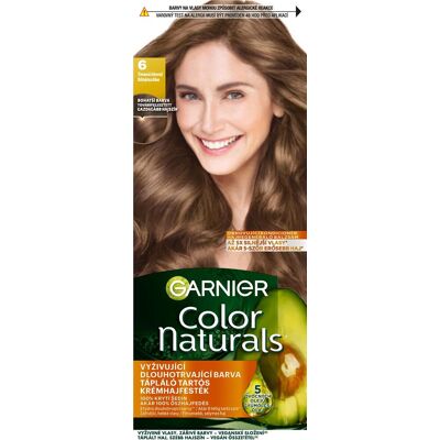 GARNIER Color Naturals permanentná farba na vlasy 6 Tmavá blond, 60 + 40 + 12 ml GARNIER Color Naturals permanentná farba na vlasy 6 Tmavá blond, 60 + 40 + 12 ml