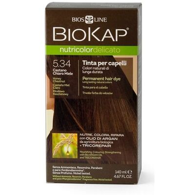 BIOKAP Nutricolor Delicato Honey Chestnut Gentle Dye 5.34 140 ml BIOKAP Nutricolor Delicato Honey Chestnut Gentle Dye 5.34 140 ml