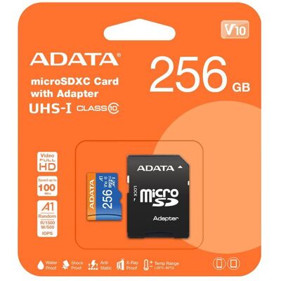 ADATA MicroSDXC 256 GB Premier + SD adaptér ADATA MicroSDXC 256 GB Premier + SD adaptér