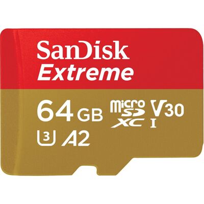 SanDisk microSDXC 64GB Extreme + Rescue PRO Deluxe + SD adaptér SanDisk microSDXC 64GB Extreme + Rescue PRO Deluxe + SD adaptér