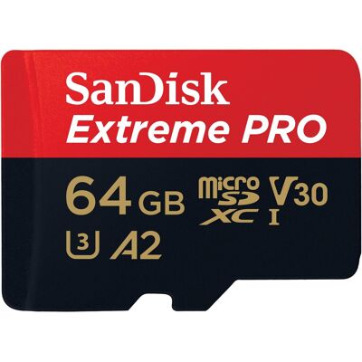 SanDisk microSDXC 64GB Extreme PRO + Rescue PRO Deluxe + SD adaptér SanDisk microSDXC 64GB Extreme PRO + Rescue PRO Deluxe + SD adaptér