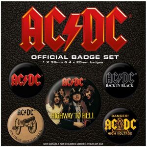 Pyramid AC/DC: Albums – sada 5 odznakov Pyramid AC/DC: Albums – sada 5 odznakov