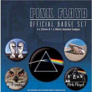 Pyramid Pink Floyd: Albums - set 5 odznaků Pyramid Pink Floyd: Albums - set 5 odznaků