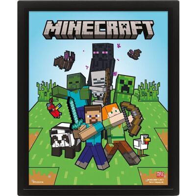 Pyramid Minecraft: Characters – 3D obraz Pyramid Minecraft: Characters – 3D obraz